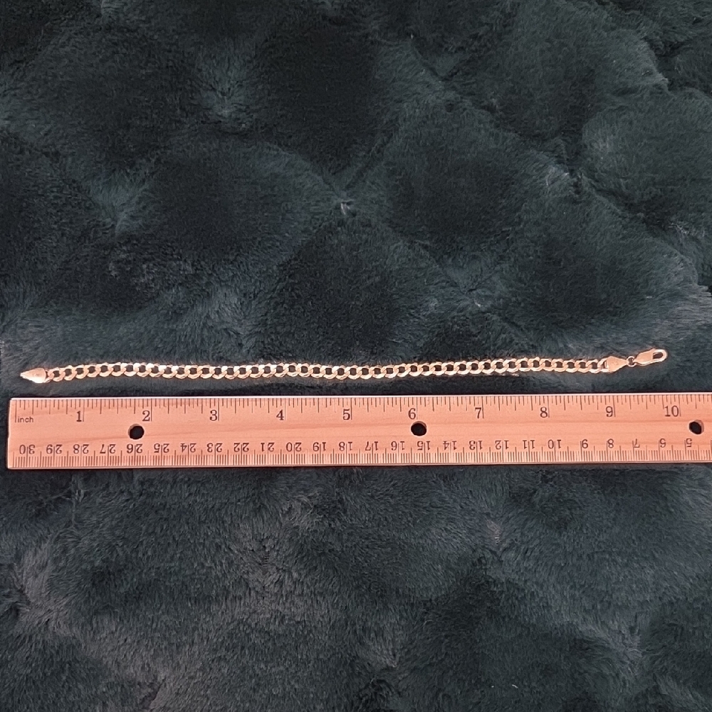10K Solid Yellow Gold Cuban Link 8.4 Grams Heavy Bold 10" Anklet